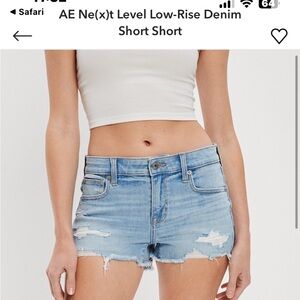 american eagle light blue short shorts size 2